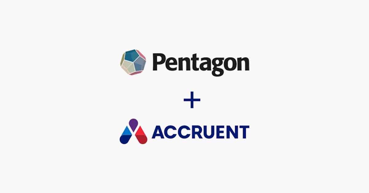 Logos of Pentagon and Accruent with a plus sign indicating a partnership.